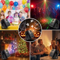 Proyektor Pola Suara Lampu Laser Mini USB Isi Ulang 230g Portabel untuk Pencahayaan Panggung DJ, Dekorasi Perayaan Klub Liburan