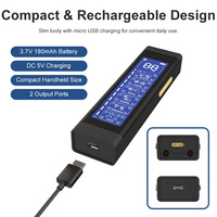 Appareil de massage TENS portable avec impulsions basse fréquence, 24 modes, 20 niveaux d'intensité, charge micro USB, minuterie et écran LCD