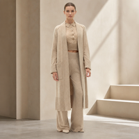 Cardigan en cachemire haut de gamme, écologique, doux, coupe décontractée, manches lanternes, manches longues, confortable, épais, pour superposition hivernale