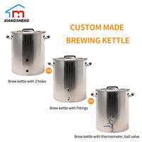 Équipement de brasserie de haute qualité en acier inoxydable 304 de 150L et 200L avec trou de raccordement du refroidisseur et bouilloire de brassage à airlock