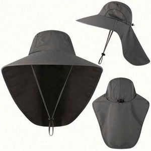 หมวกกันแดดแฟชั่นกลางแจ้ง หมวกผู้หญิง หมวกคลุมคอ หมวกชาวประมง - Product Image 1
