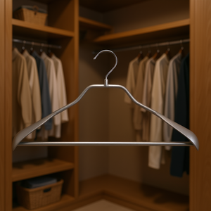 Percha metálica con barra para almacenamiento y organización de ropa - Product Image 3