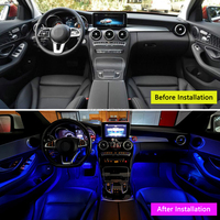 CKCP 64 Warna Lampu Ambient OEM untuk Mercedes Benz C-Class W205 2015-2021 Plug&Play Kontrol Layar Lampu Atmosfer Harga Pabrik