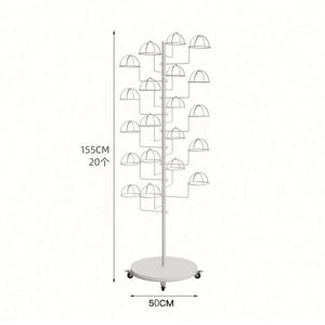 Étagère de <span class=keywords><strong>rangement</strong></span> pour chapeaux de soleil pour magasin de vêtements, étagère à chapeaux multi-niveaux pour magasin d'enfants, présentoir à chapeaux mobile - Product Image 2