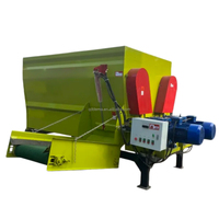 Mélangeur TMR horizontal à double vis sans fin pour la concassage du fourrage, pour élevages, haute productivité, nouveau moteur électrique
