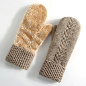 2025 Christmas Red <strong>Ladies</strong> <strong>Gift</strong> Knitted Gloves Winter Embroidered <strong>Xmas</strong> Women Cute Double-Layer Warm Gloves - Product Image 4