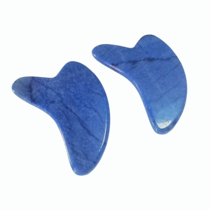 High Quality Natural Blue Aventurine Dolphin Shape Gua Sha Massage Tool for Face and Body Relaxation - Product Image 4