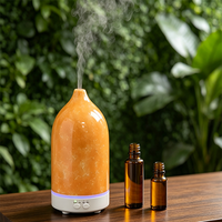 Diffuseur d'huiles essentielles électrique en céramique USB 200 ml, humidificateur d'air ultrasonique en céramique avec télécommande