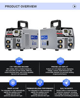 Nouvelle soudeuse MMA multifonctionnelle Haxiaoer Mini 220V avec affichage numérique, compatibilité universelle des prises sans air, 5.4kVA 30-250A
