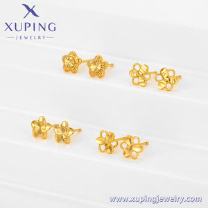 2021 مجوهرات xuping بالجملة بأسعار معقولة بسيطة أزياء دبي 24K مطلية بالذهب أقراط - Product Image 3