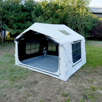 Tente gonflable quatre saisons personnalisable avec logo, en tissu Oxford 420D imperméable, revêtement noir anti-UV, 8 chambres, salon