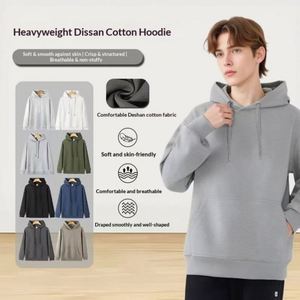 Sweat à capuche ample pour homme en coton Disang, poids lourd 320g - Product Image 4