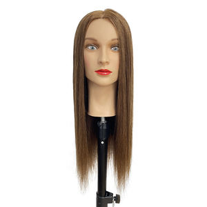 100% косметологии, настоящая человеческая Парикмахерская, Парикмахерская, тренировочная голова, манекен, кукла-манекен, манекен, голова-манекен - Product Image 2