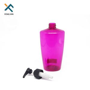 ขวดแชมพูเปล่าขนาด 500 มล. หรูหรา ขวดปั๊มโลชั่นพลาสติก PET ใส พิมพ์สกรีน - Product Image 4