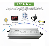 Alimentation électrique TBWTEK 320W, 300 Watts, 24 Volts, étanche IP67 pour bande LED extérieure, avec garantie de 5 ans