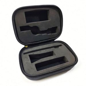 Étui de chargeur USB portable en cuir PU noir pour voiture, avec plateau rigide sans fil en EVA, idéal pour les voyages et étanche pour téléphones mobiles - Product Image 1