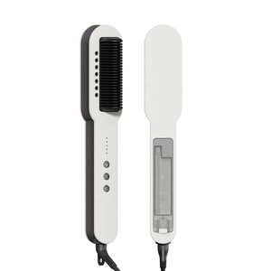 Cepillo Alisador de Pelo a Vapor Personalizado 3 en 1 Peine para Rizar y Alisar de Calentamiento Rápido Peine Caliente Cepillo Eléctrico para el Cabello - Product Image 2
