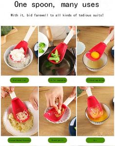 Multifunctional Cooking Spoon Skimmer Scoop <b>Colander</b> Strainer Grater Masher Food-Grade Heat Resistant Kitchen Grinder - Product Image 3