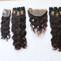Lots de Cheveux Raides Naturels Vierge Remy Indiens 100% Naturels, Tissage Double à la Machine, Extensions Ondulées Brutes Non Transformées de Haute Qualité