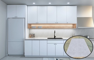 Oem ODM PVC bảng điều chỉnh với hiện đại Thiết kế hình học chống cháy Panel tường cho văn phòng Home Studio nội thất phòng tắm biệt thự 190*145(mm) - Product Image 3