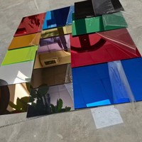 Plaque en plastique acrylique transparente argentée de 3 mm d'épaisseur, PMMA, PS, PET, PETG, PC, miroir acrylique transparent, miroir acrylique