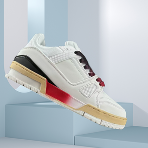 Chaussures de sport décontractées rétro pour hommes, design à talon compensé, système de amorti robuste, semelle intermédiaire en cuir véritable, qualité supérieure classique - Product Image 6