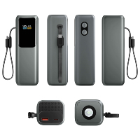 Batterie externe pour ordinateur portable 165W, chargeur portable 27000mAh avec lampe de poche intégrée, câble USB-C, affichage LED, charge super rapide