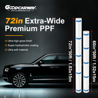 Film de protection de peinture PPF 72 pouces * 50 pieds, super large, brillant, en TPU, super hydrophobe, colle à adhérence moyenne à élevée, installation facile