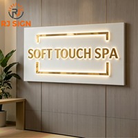 Enseigne murale personnalisée pour salon de beauté, SPA, salon de coiffure, logo 3D lumineux, lettres rétroéclairées, enseigne LED illuminée pour entreprise, enseigne personnalisée