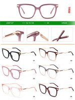 Monture de lunettes œil-de-chat carrée audacieuse en acétate translucide avec branches ondulées dorées, style affirmé, vente en gros
