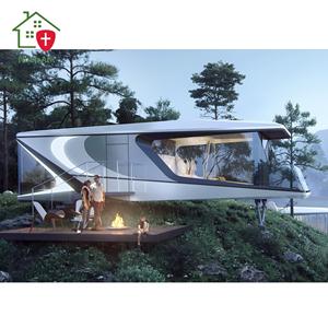 Prefab บ้านแคปซูลสำเร็จรูป40ft ทันสมัย, บ้านแคปซูลสำเร็จรูปบ้านพร้อมพื้นที่ในห้องครัวและห้องน้ำ