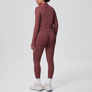 Ensemble de survêtement 5 pièces tendance pour femme, collection automne-hiver 2025, style sport et yoga, réversible, uni, respirant, grandes tailles, vente en gros - Product Image 2