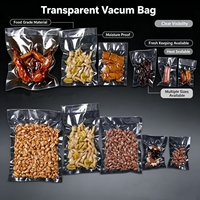 Sacs de conservation sous vide en plastique transparent, sachets transparents pour aliments, adaptés à la cuisine, à la maison et aux restaurants, pour la conservation des aliments frais