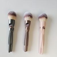 Ensemble de pinceaux de maquillage magnétiques portables 4 en 1, poils synthétiques doux, pinceau pour fond de teint, pinceau pour poudre, outils de maquillage professionnels