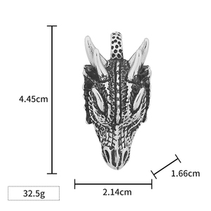 Nuevo Colgante de Cabeza de Dragón de Acero Inoxidable Personalizado para Hombre, Joyería Fundida al por Mayor para Motociclistas - Product Image 5