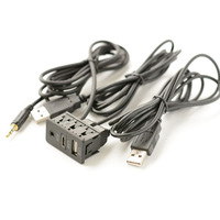 Câble adaptateur USB Type C et AUX 3,5 mm encastrable pour tableau de bord de voiture, bateau, ordinateur, écouteurs, avec blindage tressé en PVC, compatible iOS