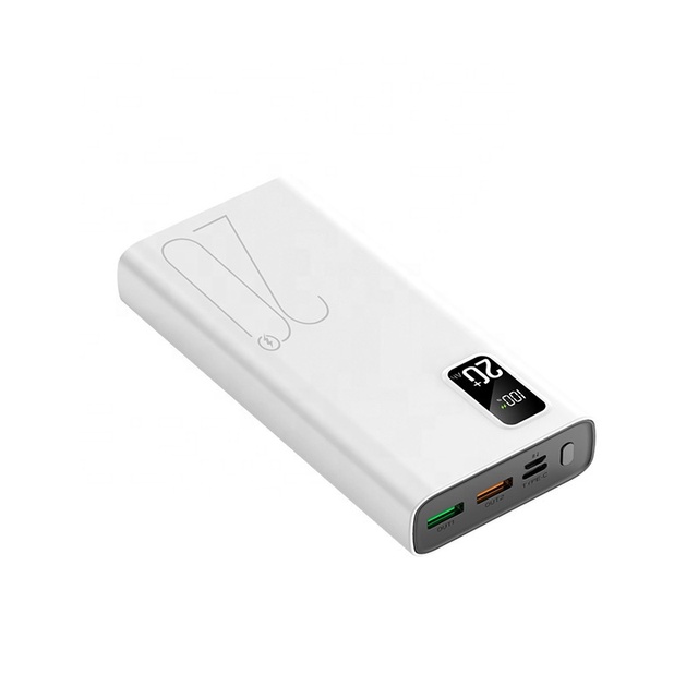 PD 22.5W 20000mAh High Capacity Ultra Slim Portable Power Bank with Fast Charging Type-C/USB Outputs Li-Polymer Battery