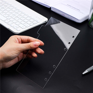 A5 A6ตัวยึด A7 6แท็บตัวแบ่งดัชนีอะคริลิคใสตัวแบ่งแผ่นวางแผนใบหลวมสำหรับสมุดบันทึก6วง - Product Image 2