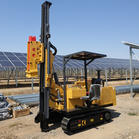 Pile driver solaire 75/91KW | Foreuse hydraulique sur chenilles 3-en-1 pour pieux photovoltaïques et forage DTH