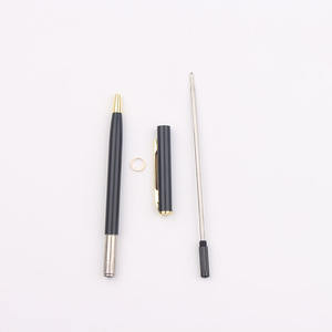 Bolígrafo de Acero Inoxidable con Tinta Negra y Detalles en Dorado, Ideal para Regalo - Product Image 2