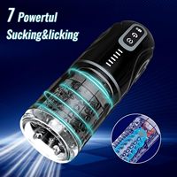 Masturbador Masculino Telescópico Automático con Ventosa y Rotación, Ejercitador de Pene, Producto Erótico para Adultos