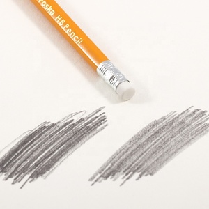 Foska 12 ชิ้นชนิดบรรจุกล่อง Borrador De Lapiz หกเหลี่ยม HB วาดร่างไม้มาตรฐานสีเหลืองเหลาดินสอยางลบ - Product Image 5