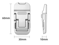2 supports d'ordinateur portables miniatures en alliage de zinc, 2 angles réglables, pliables, invisibles, pour Macbook, pour utilisation sur bureau