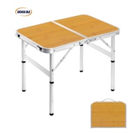 Altura ajustable de aluminio al aire libre portátil plegable mesa de camping pequeña mesa de pesca plegable