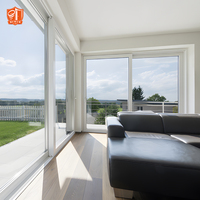 Porte coulissante en aluminium moderne à levage et glissement robuste, double vitrage en verre trempé pour extérieur haut de gamme