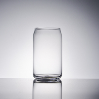 Verre en forme de canette de bière, transparent, sans plomb, style américain moderne, pour sublimation, 16 oz, pour hôtels/restaurants (vente en gros)