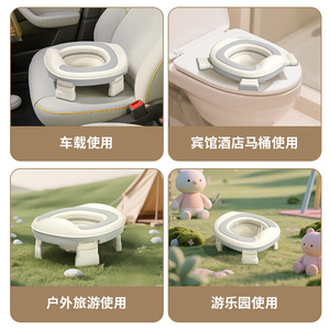 Portable Outdoor Toilet Seat For Children <b>Potty</b> <b>Training</b> Seat With Folding Design And PP Material - Product Image 4