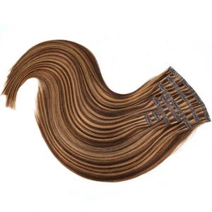Wholesale 100% Russian Remy Human <b>Hair</b> Clip-in Invisible <b>Seamless</b> Virgin <b>Extensions</b> Bleaching Dyed Single Weft 8-32inch Water - Product Image 6