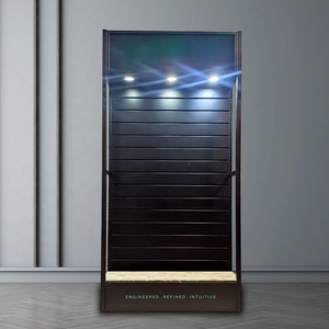 Mingtang Metal Slatwall Soporte de exhibición Estantes minoristas Tienda de teléfono Estante de decoración con ganchos - Product Image 1