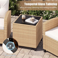 Günstiges PE-Rattan 3-teiliges Gartenmöbel-Set Outdoor-Sofa-Set für Garten, Poolbereich und Balkon
